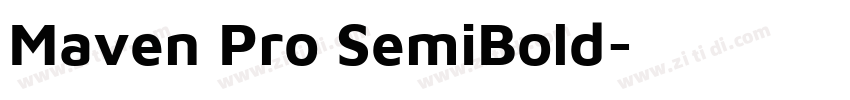 Maven Pro SemiBold字体转换